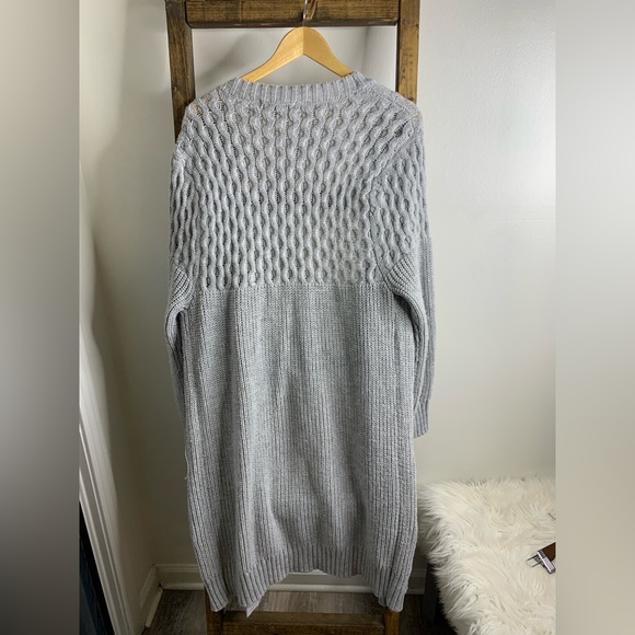 Ye Mak Sweater Gray Long Cardigan - Picture 8 of 8